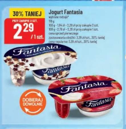 Jogurt Fantasia z gwiazdkami w czekoladzie +1 wariant