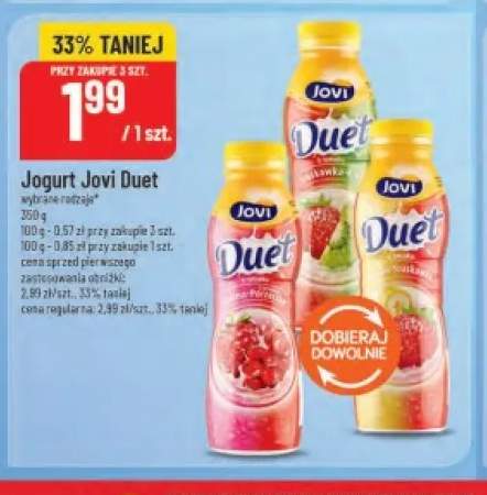 Jogurt Jovi Duet malina-porzeczka +2 warianty