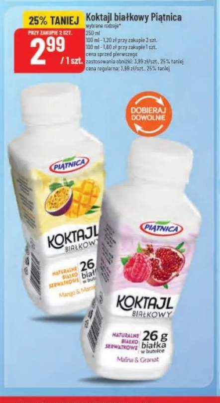Koktajl białkowy mango i marakuja Piątnica +1 wariant