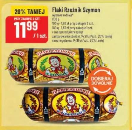 Flaki pałuckie w rosole Rzeźnik Szymon +1 wariant