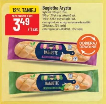 Bagietka z masłem i ziołami Aryzta +1 wariant