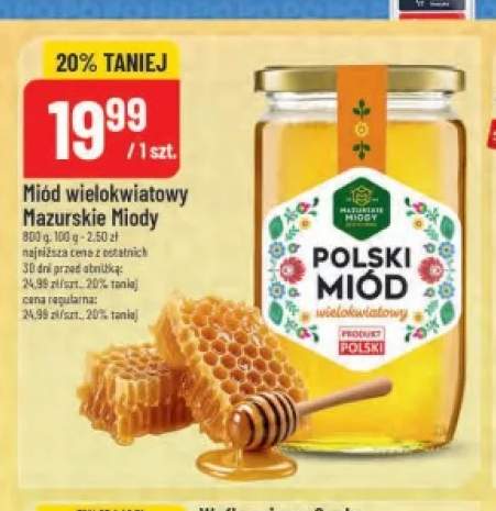 Miód wielokwiatowy Mazurskie Miody