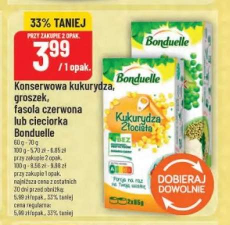 Konserwowa kukurydza Bonduelle +3 warianty