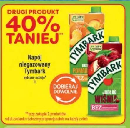 Napój niegazowany Tymbark brzoskwinia pomarańcza +1 wariant