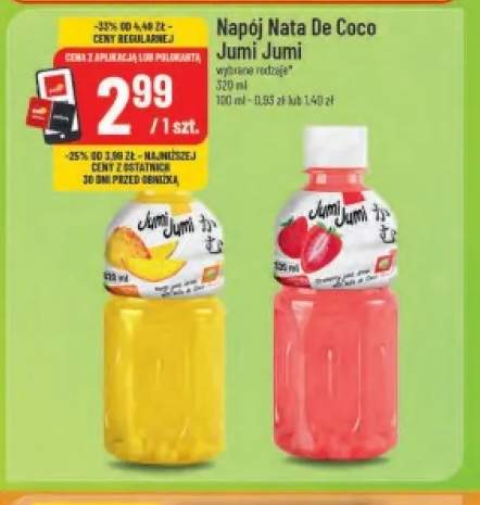 Napój Nata De Coco mango Jumi +1 wariant