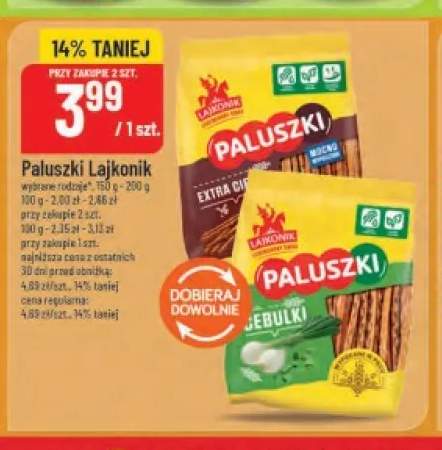 Paluszki extra cienkie Lajkonik +1 wariant