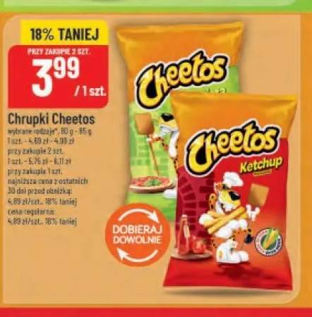 Chrupki Cheetos Pizzerini +1 wariant
