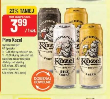 Piwo Kozel Černý +2 warianty