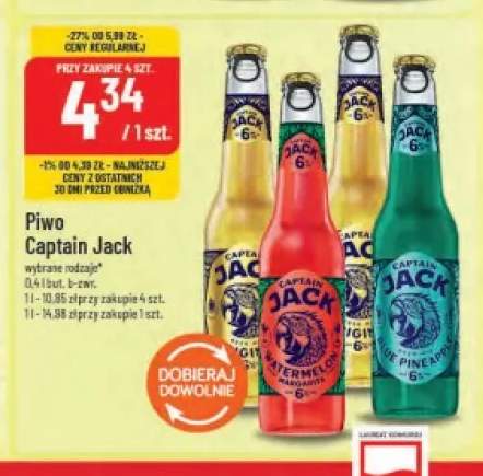 Piwo Captain Jack Original +3 warianty