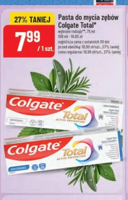 Pasta do mycia zębów Colgate Total Original +1 wariant