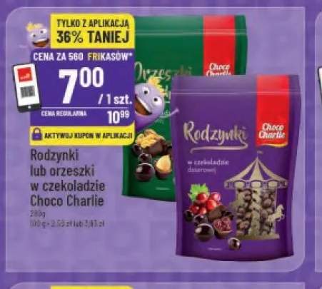 Rodzynki w czekoladzie Choco Charlie +1 wariant