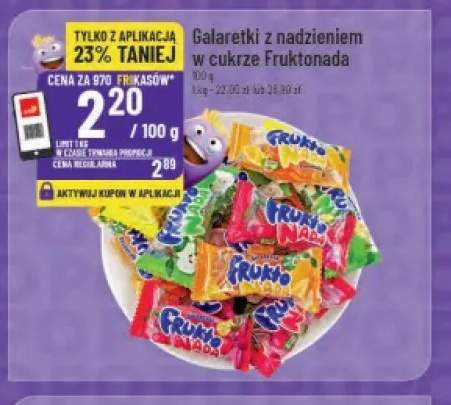 Galaretki z nadzieniem w cukrze Fruktonada