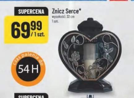 Znicz Serce 32 cm