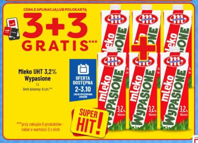 Mleko UHT Wypasione Mlekovita 3,2%