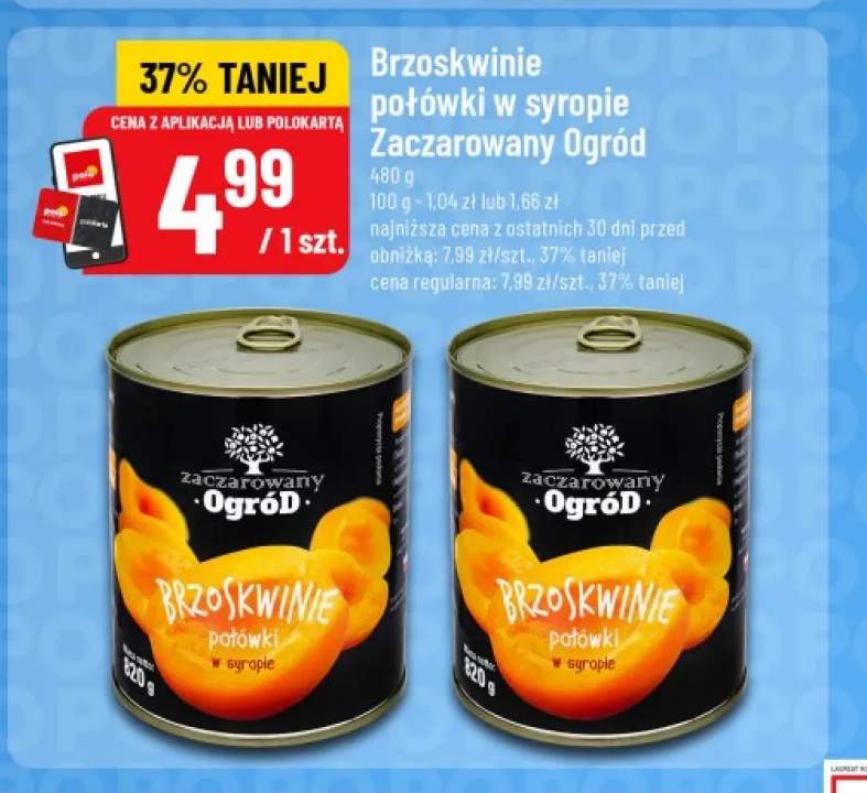 Brzoskwinie połówki w syropie Zaczarowany Ogród