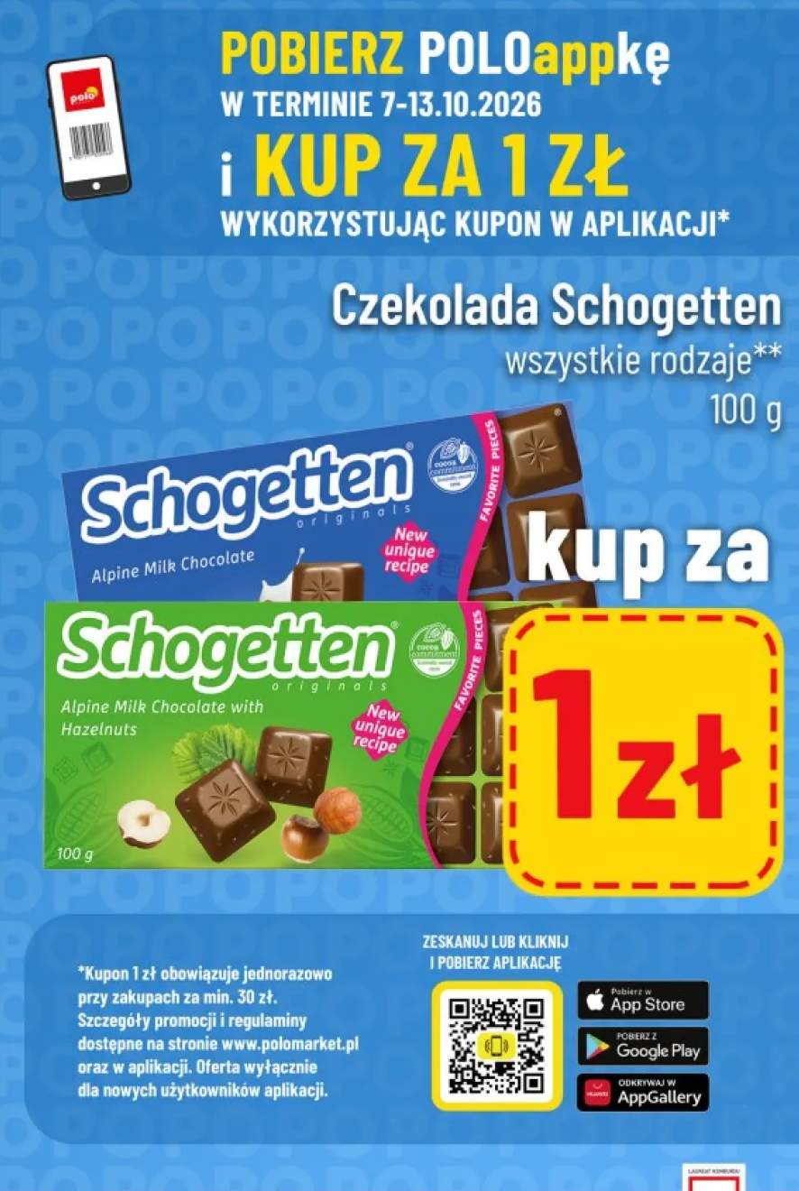 Czekolada Schogetten Alpine Milk Chocolate +1 wariant