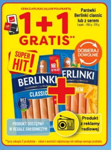 Parówki Berlinki classic +1 wariant