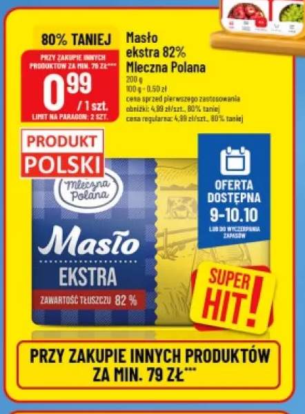 Masło ekstra Mleczna Polana 82%