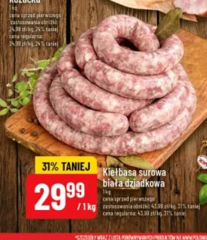 Kiełbasa surowa biała dziadkowa