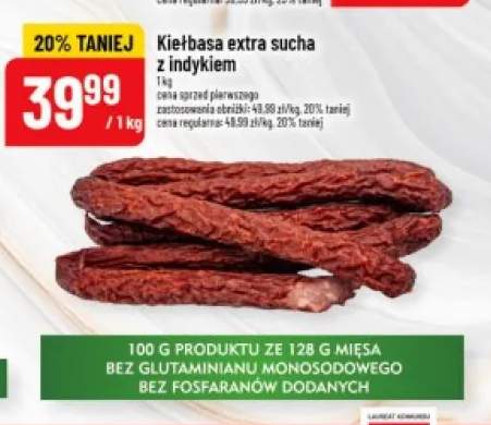 Kiełbasa extra sucha z indykiem Pekpol