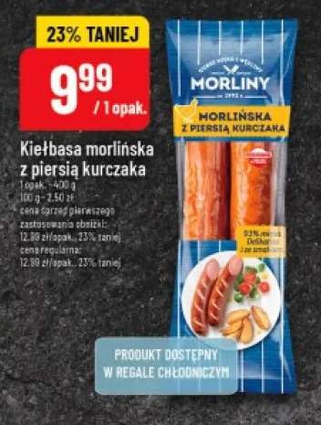 Kiełbasa morlińska z piersią kurczaka Morliny