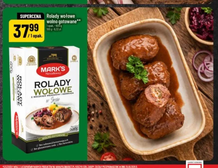 Rolady wołowe wolno gotowane Mark's