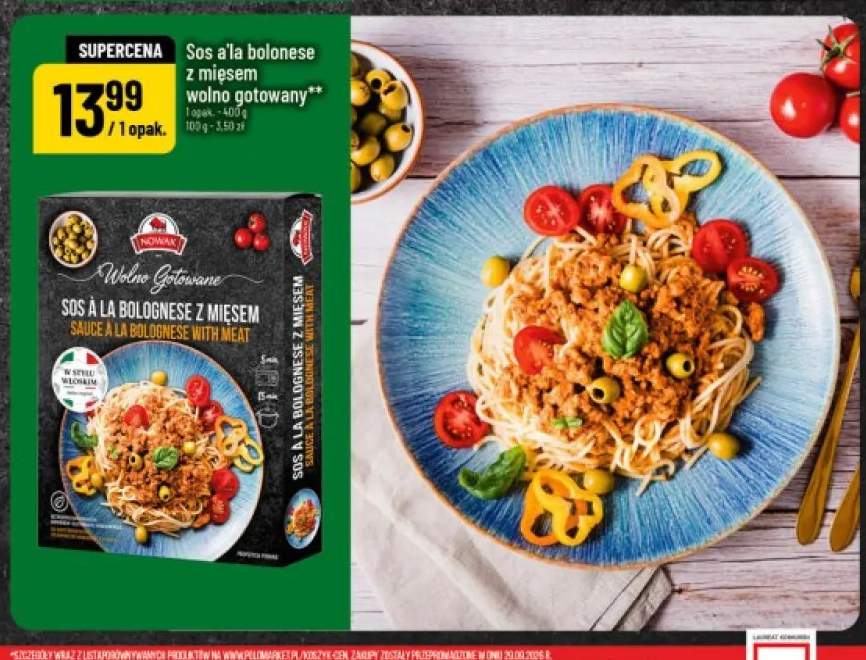 Sos a'la bolonese z mięsem wolno gotowany Nowak