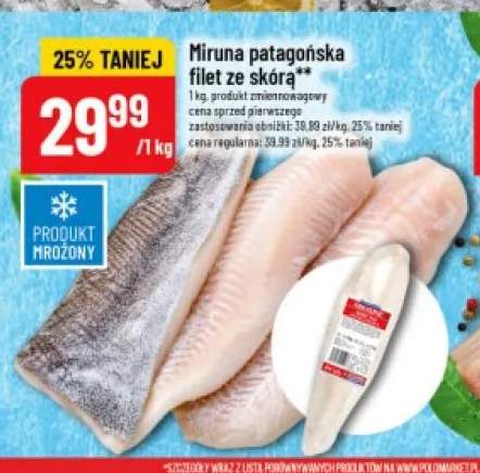 Miruna patagońska filet ze skórą