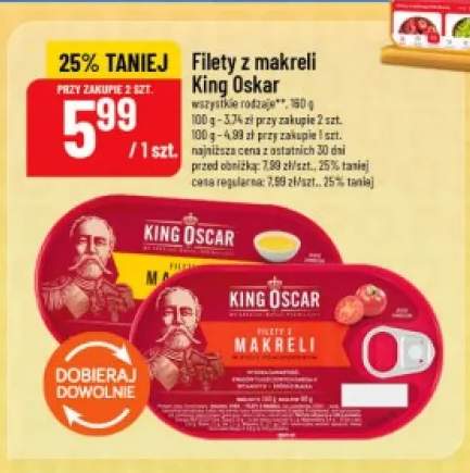 Filety z makreli King Oscar