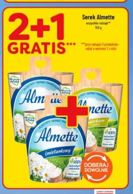 Serek Almette śmietankowy +2 warianty