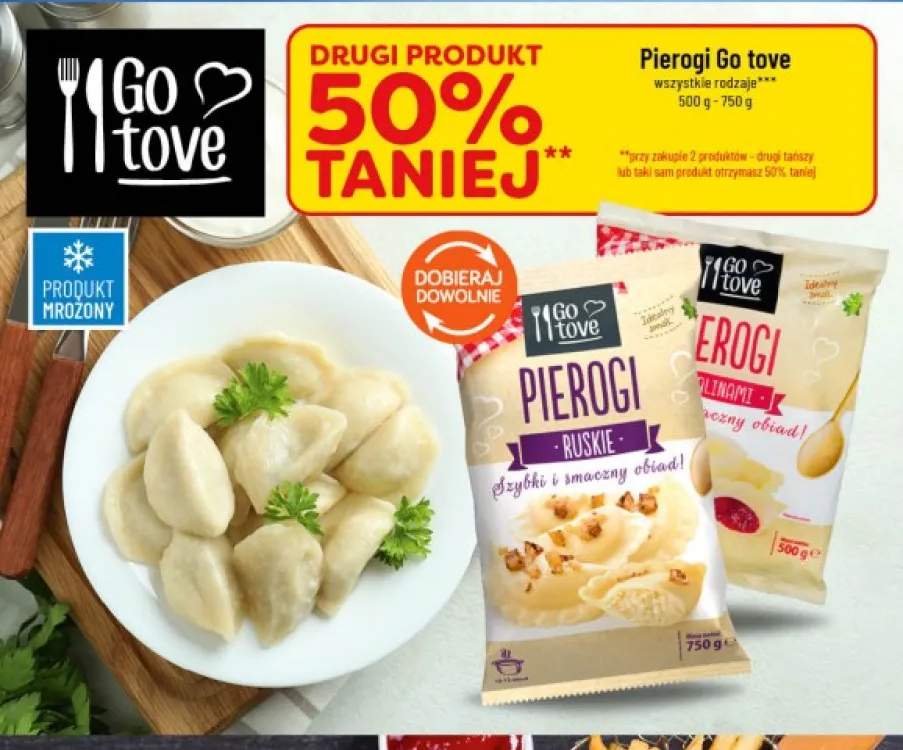 Pierogi ruskie Go tove +1 wariant