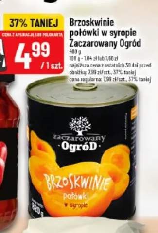 Brzoskwinie połówki w syropie Zaczarowany Ogród