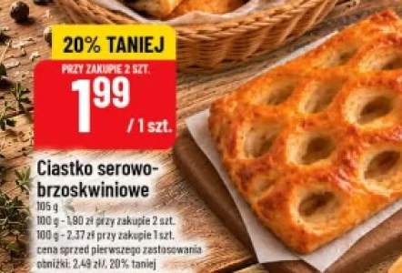 Ciastko serowo-brzoskwiniowe