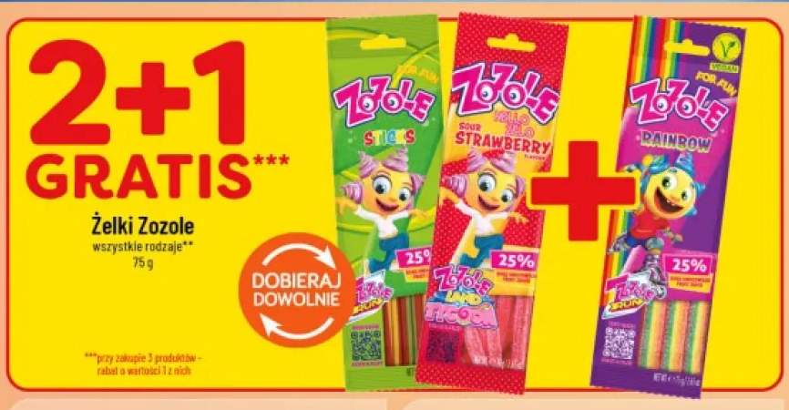 Żelki Zozole Sticks +2 warianty
