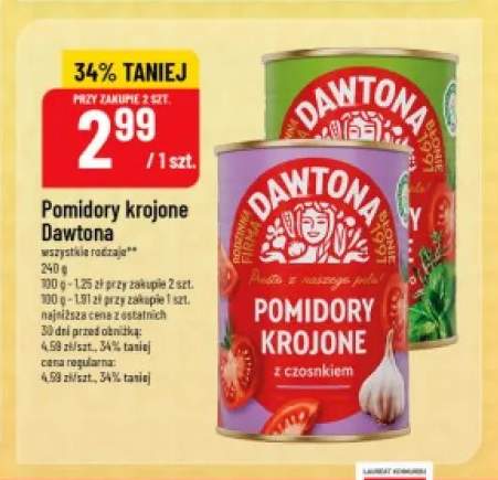 Pomidory krojone Dawtona