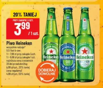 Piwo Heineken Original +2 warianty