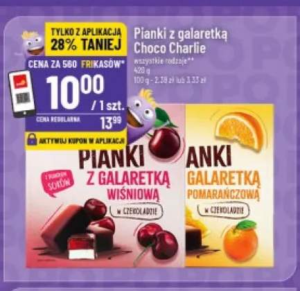 Pianki z galaretką wiśniową w czekoladzie Choco Charlie +1 wariant