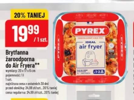 Brytfanna żaroodporna do Air Fryera Pyrex