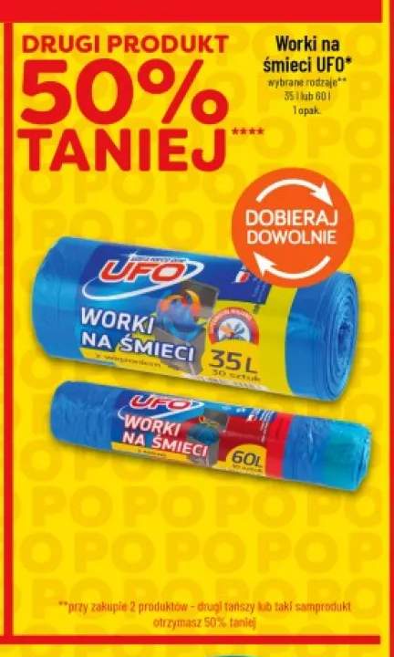 Worki na śmieci UFO 60 l +1 wariant