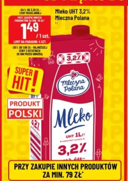 Mleko UHT Mleczna Polana 3,2%