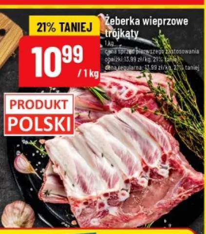 Żeberka wieprzowe trójkąty