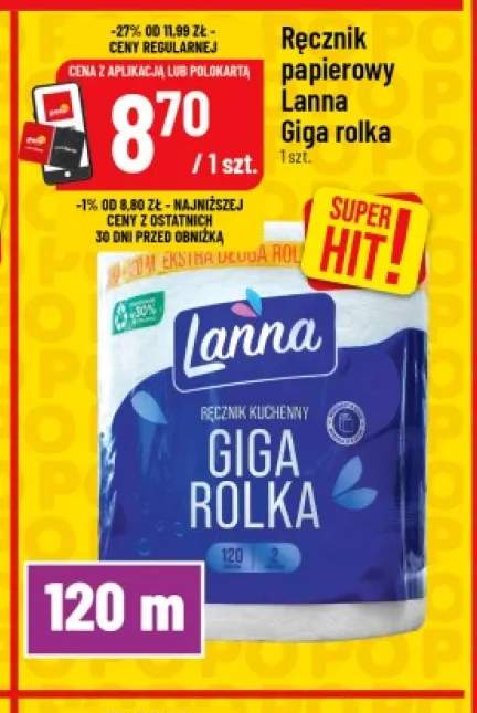 Ręcznik papierowy Lanna Giga rolka