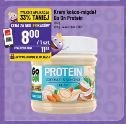 Krem kokos-migdał Go On Protein