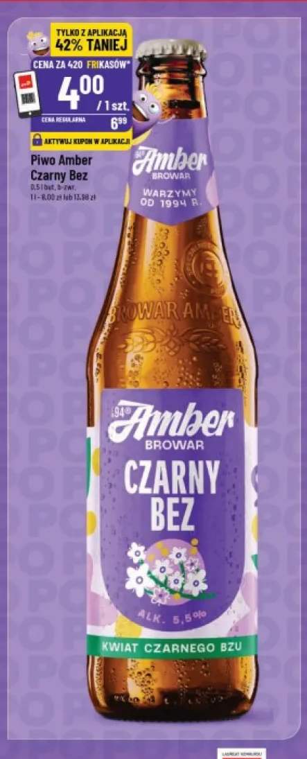 Piwo Amber Czarny Bez