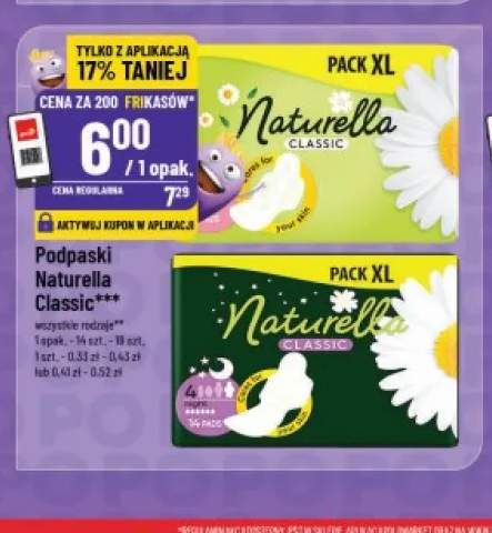 Podpaski Naturella Classic +1 wariant