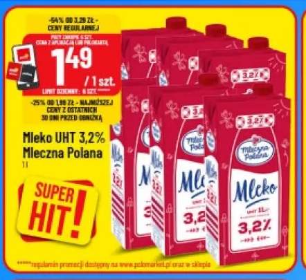Mleko UHT Mleczna Polana 3,2%