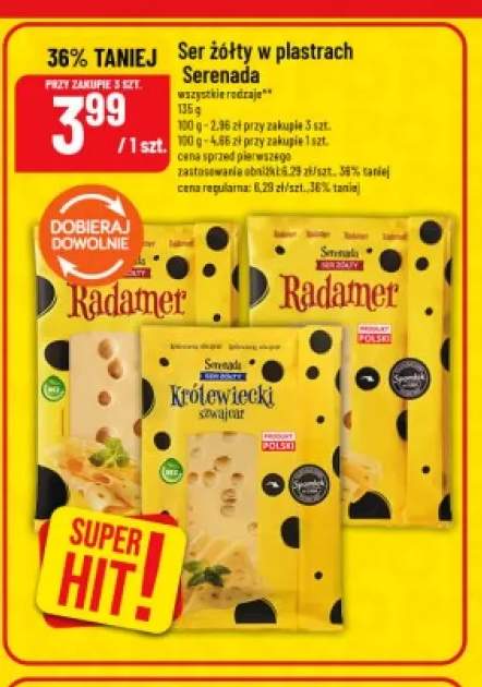 Ser żółty w plastrach Serenada Radamer +1 wariant