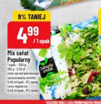 Mix sałat Popularny Zielony Smak