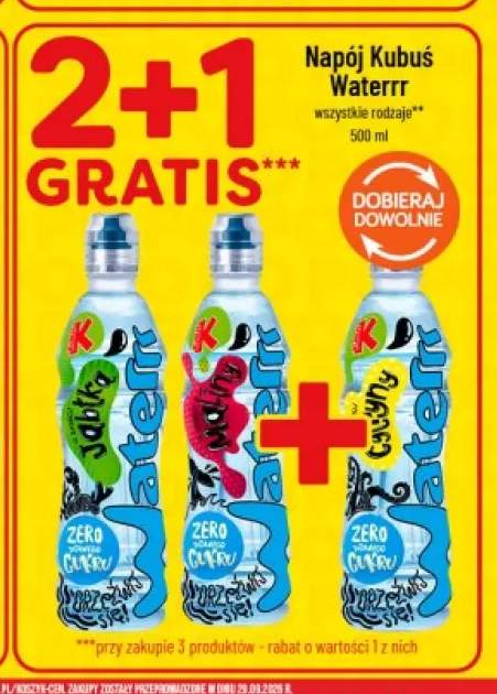 Napój Kubuś Waterrr o smaku jabłka +2 warianty