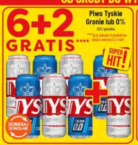 Piwo Tyskie Gronie +1 wariant